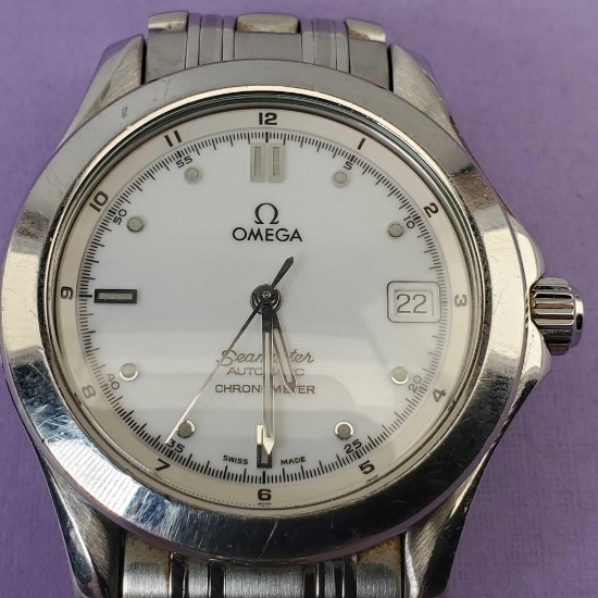 1985 Omega Seamaster Professional Automatic White Dial Chronometer, Date Wrist Watch