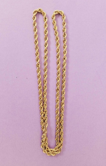 14k Gold Endless Rope Chain