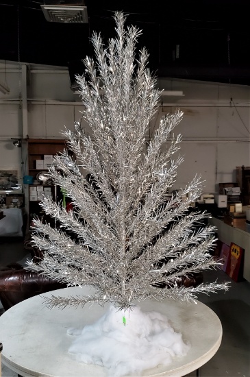 75" Aluminum Silver Christmas Tree