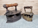 2 Antique Coal Irons