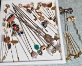 Collection of Hat Pins, Stick Pins, & Hair Pins