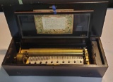 19th Century Swiss Made 10 Airs Crank Music Box #21831