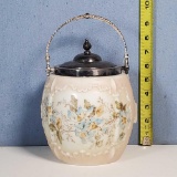 Wavecrest Biscuit Jar with Silver Plate Mount