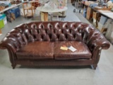 One Of Two Tufted Leather Hancock & Moore 2 Cushion 