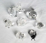 7 Petite Swarovski Crystal Animal Sculptures