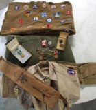 Lot Of World War Patches Medals Badges Uniform Ect.