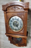 Unghans Oak Case Wall Regulator Clock