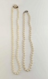 2 - 14K Gold & Cultured Pearl Necklaces