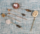 Collection of Vintage Stick Pins incl. 10k Gold