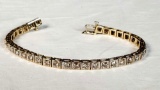 Gorgeous 14k Gold Diamond Tennis Bracelet