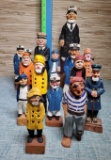 15 Carved Wood Folk Art Nautical Fishermen