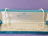 Beautiful Vintage Royalle Cultured Pearl Necklace in Orig. Box