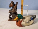 2 Cast Iron 2 Part Doorstop/Bookends - Griffin and Mallard