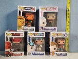 5 Vintage Funko Pop Vinyl Figurines in Original Packs