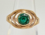 Vintage 10k Gold Emerald Ring