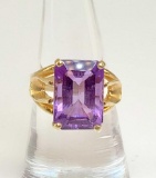 14k Gold Amethyst Ring