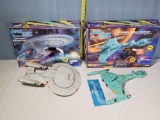 Playmates 1992 Star Trek USS Enterprise and 1993 Klingon Attack Cruiser with Boxes