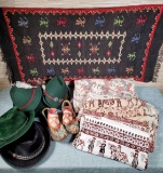 Collection of Vintage Ethnic Textiles & Hats