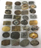 32 Large Belt Buckles Advertising, Trade, Fraternal and More