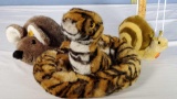 Steiff Plush Snail, Mouse and Sigikid Tiger Snake