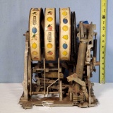 1910 Patent Mills Bell Fruit Gum Slot Machine Inner Mechanism Wheel