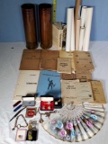 Tray Lot of Military and Related Memorabilia Collectibles