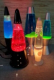 5 Lava and Confetti Lamps