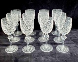 12 Waterford Crystal Powerscourt Claret Wine Glasses