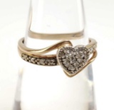 Child's 10k Gold Diamond Heart Ring