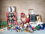 Collection of Glass Figural Christmas Ornaments