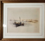 David Roberts Hand Colored Etching 