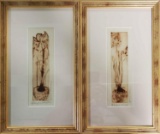Joanne Isaac 2 Framed And Matted Hand Painted Etchings