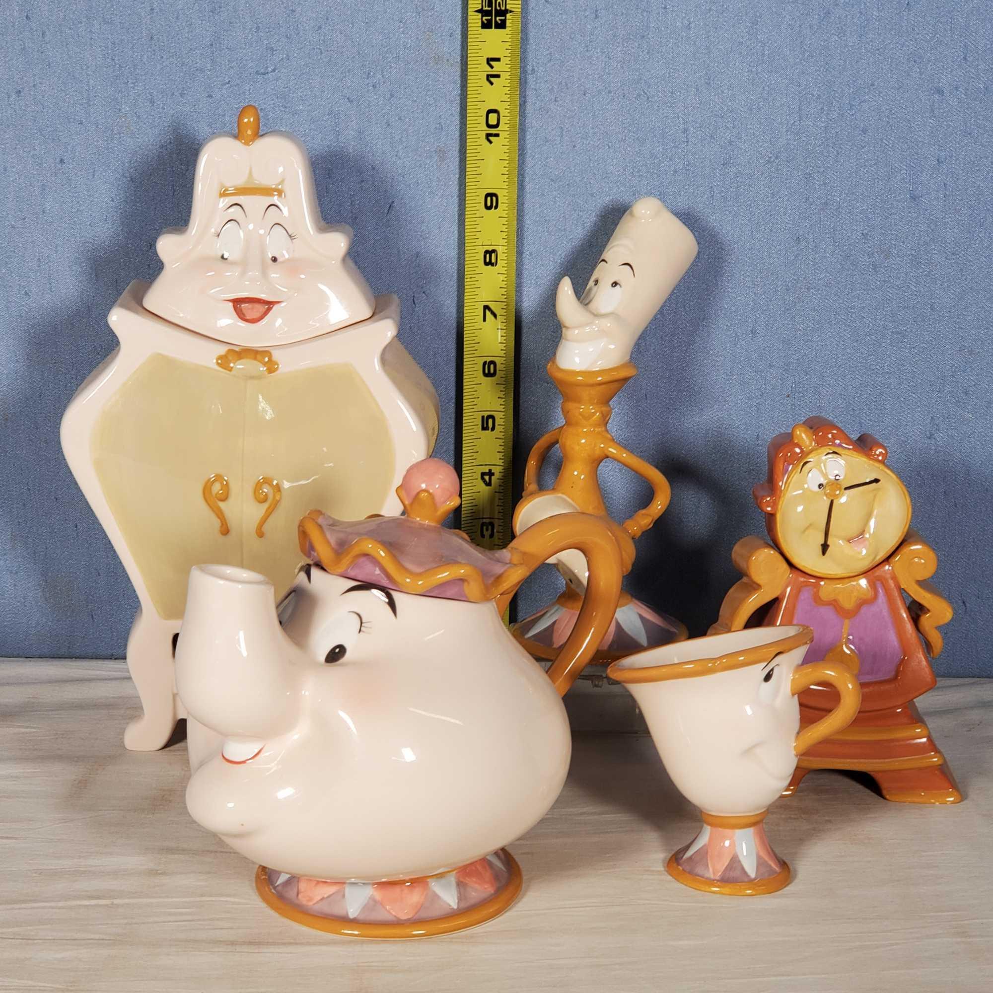 Disney Tea Set of 5 pc “Beauty and the Beast” Chip & Mrs. Potts