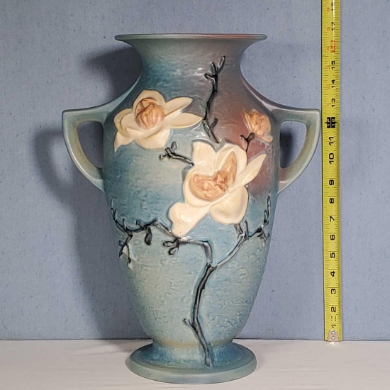 Roseville 99-16" Blue Glaze Magnolia Art Pottery Vase