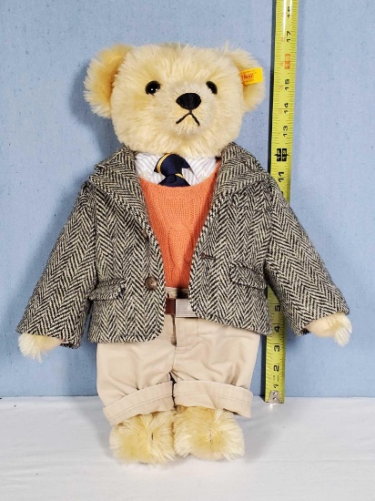 17" Steiff Limited Edition Ralph Lauren "University Polo Bear 000393