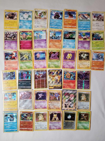18 Holo Rare, Ultra Rare, Reverse Rare and Full Art and 21 Non Holo Rare Pokemon Cards
