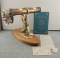 Corki Weeks Dual Wheel Parlor Kaleidoscope With Solid Brass Griffin/Phoenix Stand On Wood Base 1986