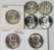 7 UNC to MS Grade US Walking Liberty, Franklin and Kennedy Half Dollars