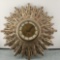 VTG Welby Starburst Sunburst Gold Wall Clock 8 Day Mid Century Art Deco