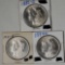 3 UNC or Near Uncirculated Morgan Dollars with Original Brilliant Luster - 1881-O, 1884-O and 1885-O