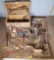 Antique Wooden Tool Box FULL of vintage and Antique Tools