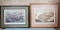 2 Framed Late 1800's Lithographs Maps of Boston