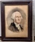 Currier and Ives Early Lithograph of George Washington with Family Provenance on Back