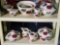 2 Shelves of Vintage Watt Apple and Related Pottery Bowls and Pitchers