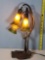 Lily Style Accent Lamp with 3 Art Glass Flower Shades