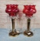 Pair of Antique Electrified Lusters Lamps