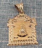 14K Yellow Gold Mother & Child Pendant