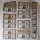 24 US Silver Certificates incl 1928 A 
