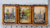 Three Miniature Landscape Paintings By W M Mitchell