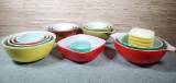 21 Colorful Vintage Pyrex Mixing Bowls Including Sets
